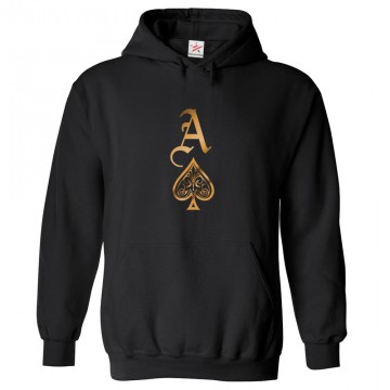 Ace Of Spade Classic Unisex Kids and Adults Pullover Hoodie For Card Game Lovers